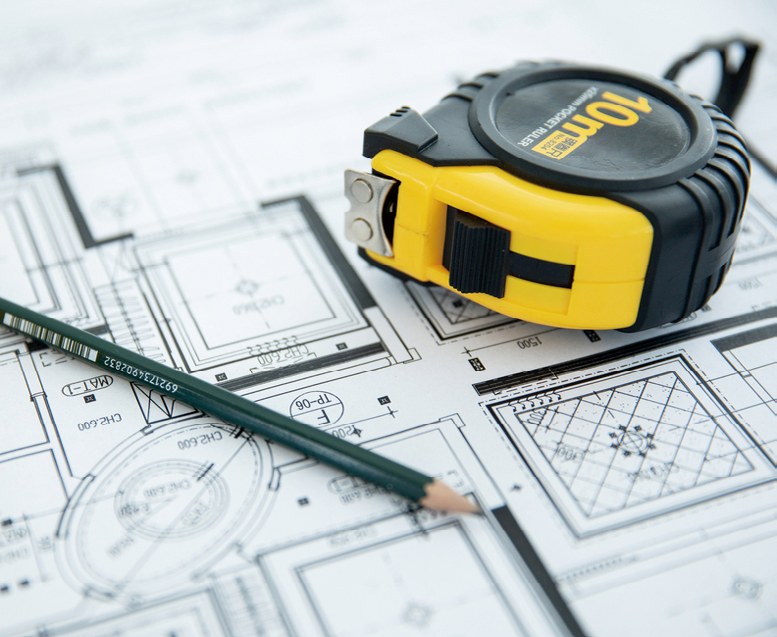 Fadior design measurement tape and drawing plan